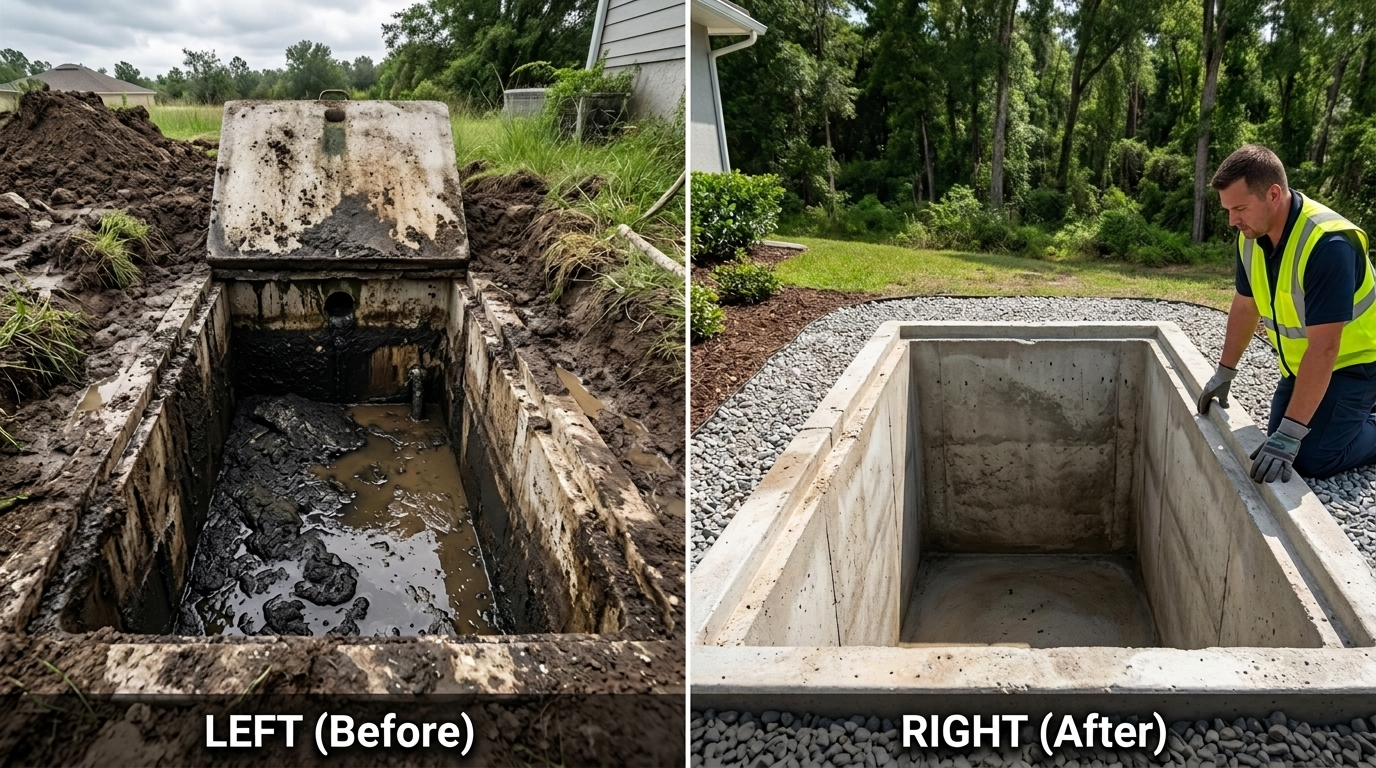 Septic tank cleaning work